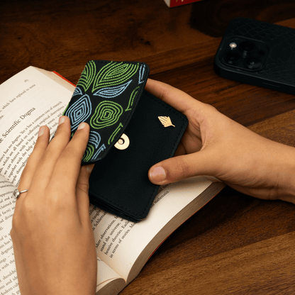 Lana - Cactus Leather Cardholder (Black) | Verified Sustainable by Brown Living™