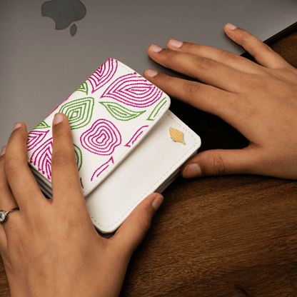 Lana - Cactus Leather Cardholder (White) | Verified Sustainable by Brown Living™