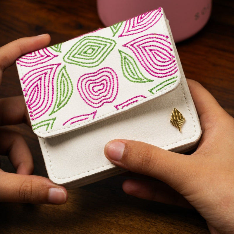 Lana - Cactus Leather Cardholder (White) | Verified Sustainable by Brown Living™