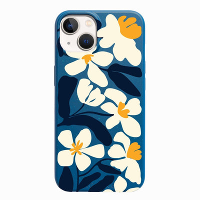 Large Daisies - Biodegradable Eco - Friendly Phone Case / Mobile Cover – Tech Accessories on Brown Living™. SKU: LRGDSY - 13 - 008. Img 1.