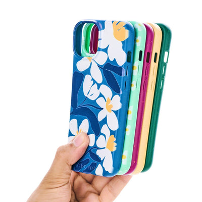 Large Daisies - Biodegradable Eco - Friendly Phone Case / Mobile Cover – Tech Accessories on Brown Living™. SKU: LRGDSY - 13 - 008. Img 4.