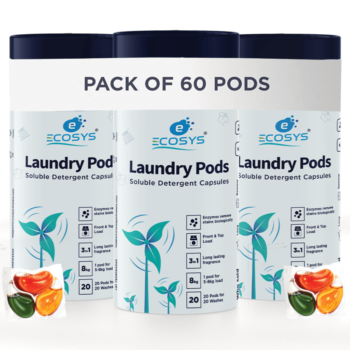 Laundry Pods with Bioenzymes - Stain remover | Verified Sustainable by Brown Living™