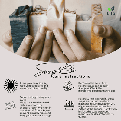 Lavender Bar Soap for Dry Skin with Honey, A2 Milk & Mango Butter – Body Soap on Brown Living™. SKU: S10003. Img 5.