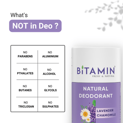 Lavender Chamomile Natural Deodorant - 30g – Deodorant on Brown Living™. SKU: lavenderchamomile. Img 6.