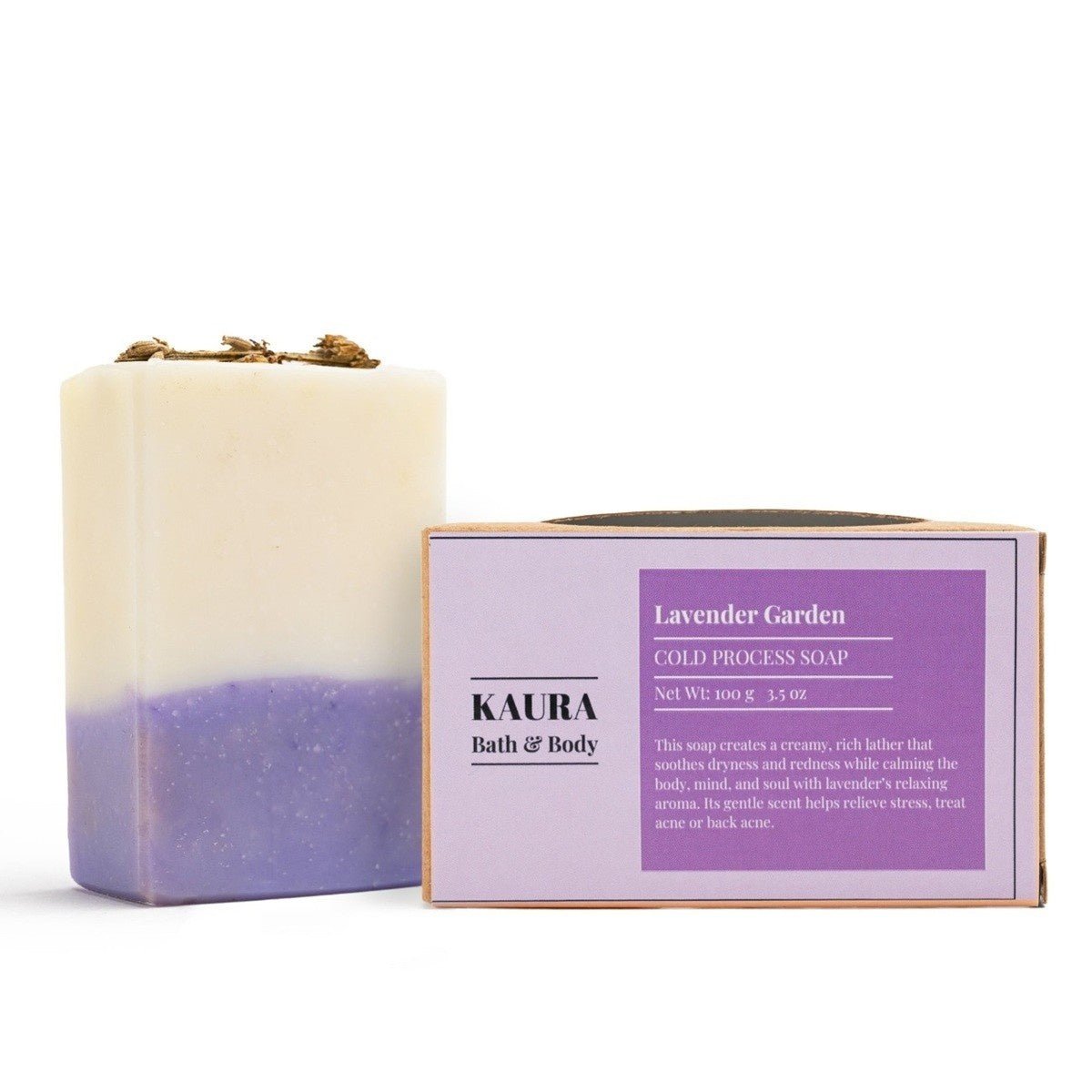 Lavender Garden Cold - Pressed Soap for Calming Baths – 100g | Verified Sustainable by Brown Living™