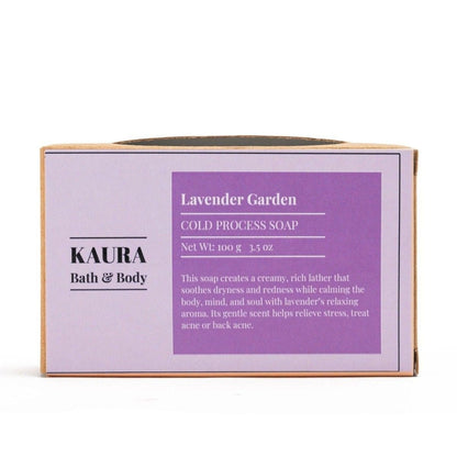 Lavender Garden Cold - Pressed Soap for Calming Baths – 100g – Body Soap by Kaura available on Brown Living™. . SKU: KI361. Img 2.