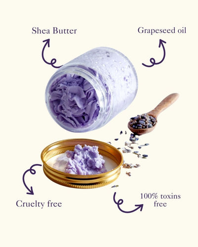 Lavender Purple Lavy Whipped Cream Soap and Body Wash - 100g – Body Soap on Brown Living™. SKU: SOB - WHIP - 1. Img 2.