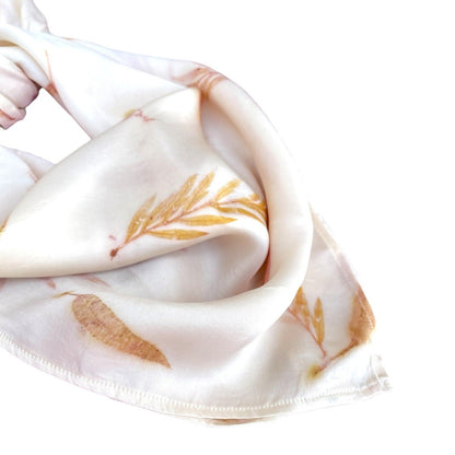 Leafy Grace Beige Bandana | Verified Sustainable by Brown Living™