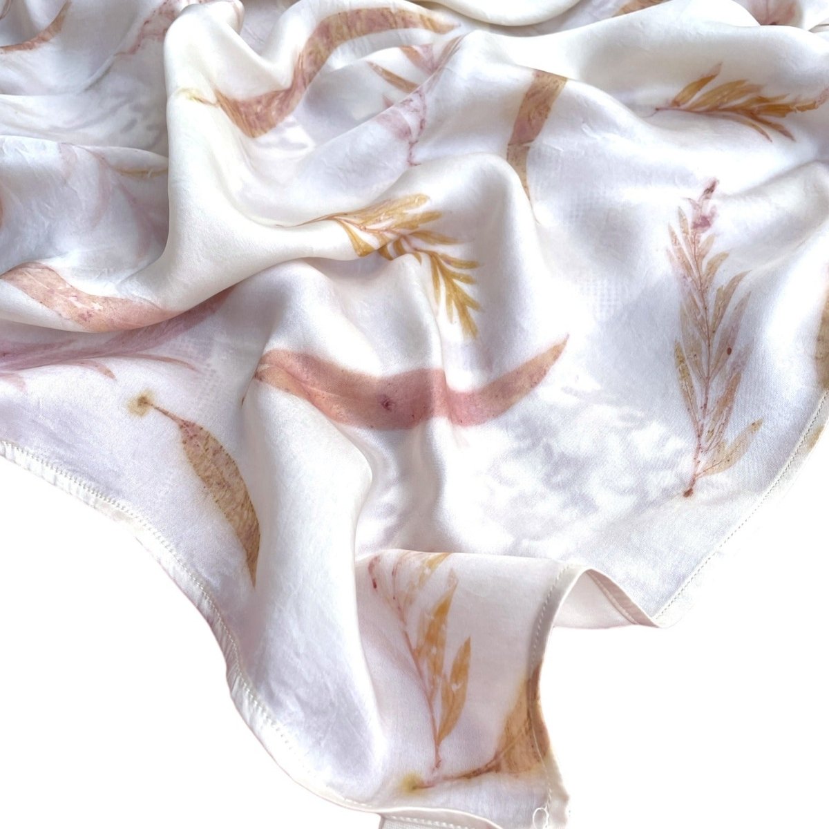 Leafy Grace Beige Bandana | Verified Sustainable by Brown Living™