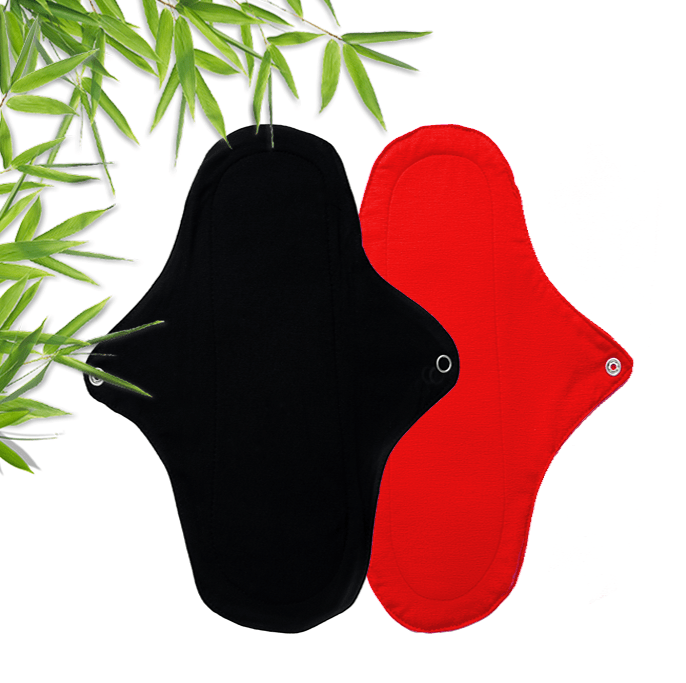 Leak Proof Bamboo Fabric Panty Liner | Pack of 2 | Red & Black | Verified Sustainable by Brown Living™