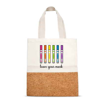 Leave Your Mark Cork And Canvas Tote Bag – Tote Bag by The Cork Studio available on Brown Living™. . SKU: TCS - 39. Img 1.