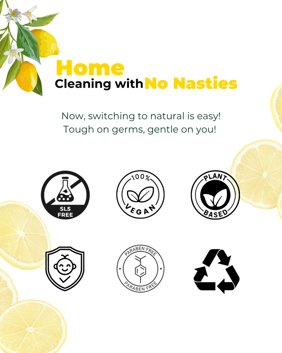 Lemon Bio Enzyme based Dish Wash Cleaner - 1 Litre | Verified Sustainable by Brown Living™