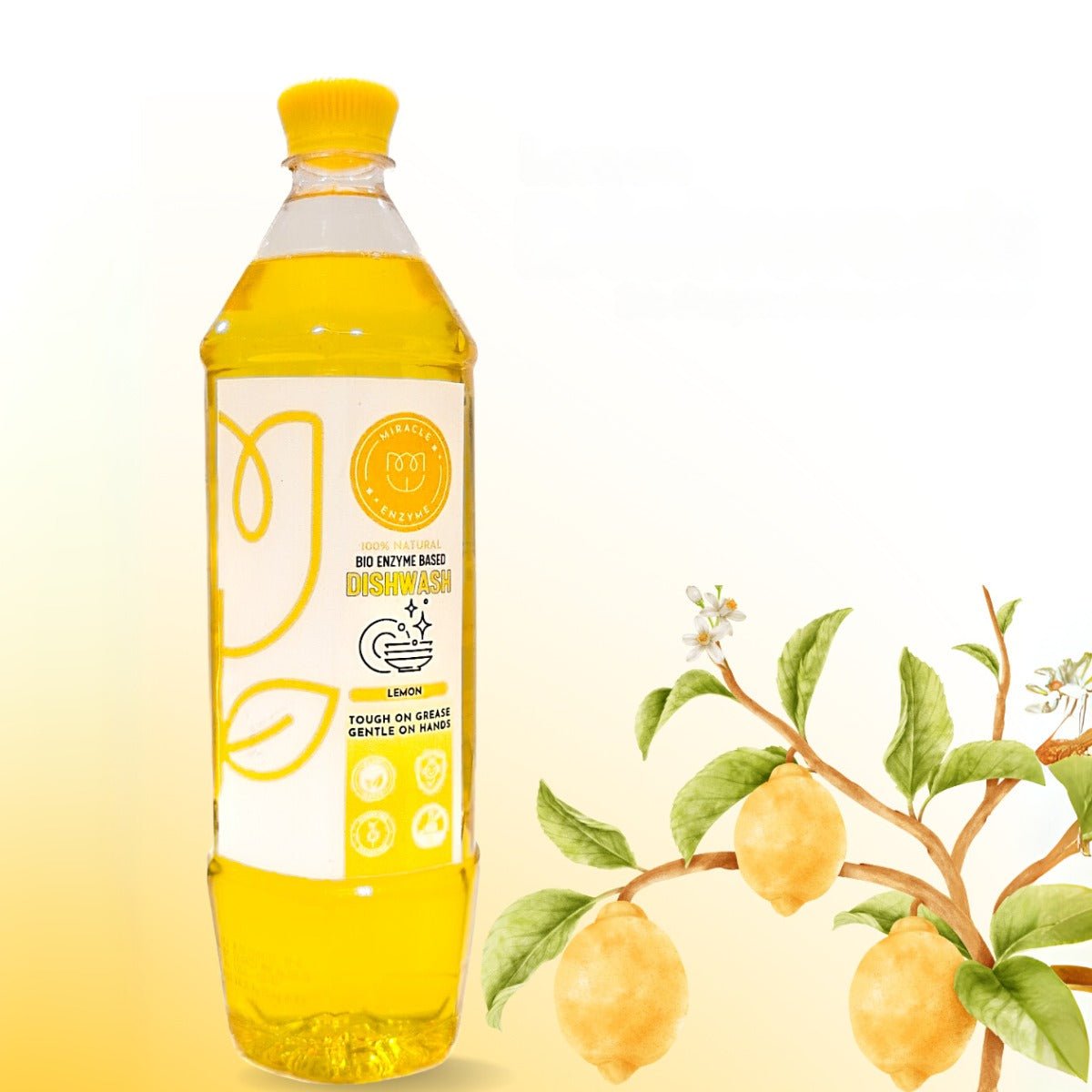 Lemon Bio Enzyme based Dish Wash Cleaner - 1 Litre | Verified Sustainable by Brown Living™