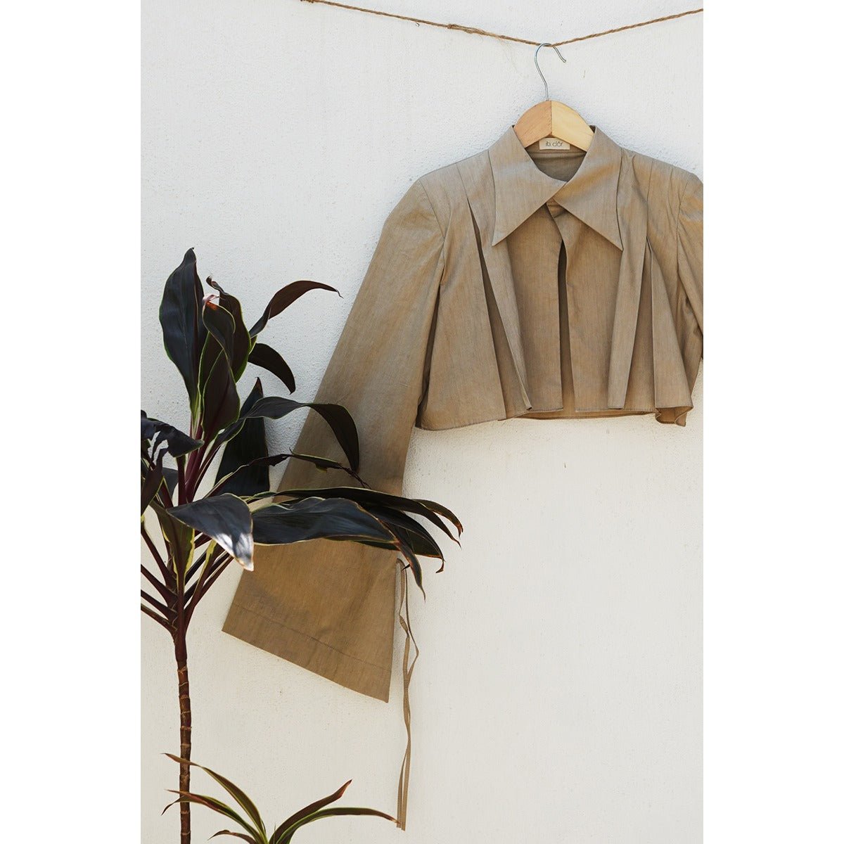 Level Up Shirt Jacket - Bell Sleeves, Inverted Pleat Bck And Front | Verified Sustainable by Brown Living™