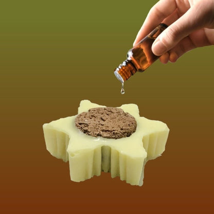 Light Yellow Snowflake Wax Block Closet Freshener - Citrus Fresh Scent | Verified Sustainable by Brown Living™