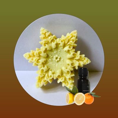Light Yellow Snowflake Wax Block Closet Freshener - Citrus Fresh Scent – Candles & Fragrances on Brown Living™. SKU: BLSPGSFADCF1. Img 1.