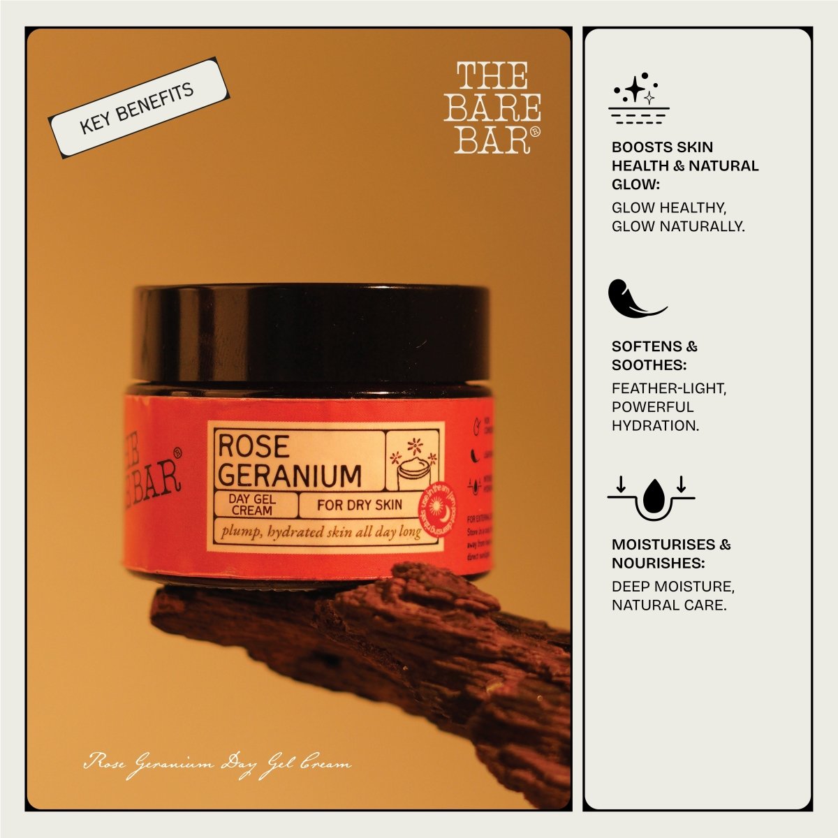 Lightweight Rose Geranium Day Cream for Hydration | Verified Sustainable by Brown Living™