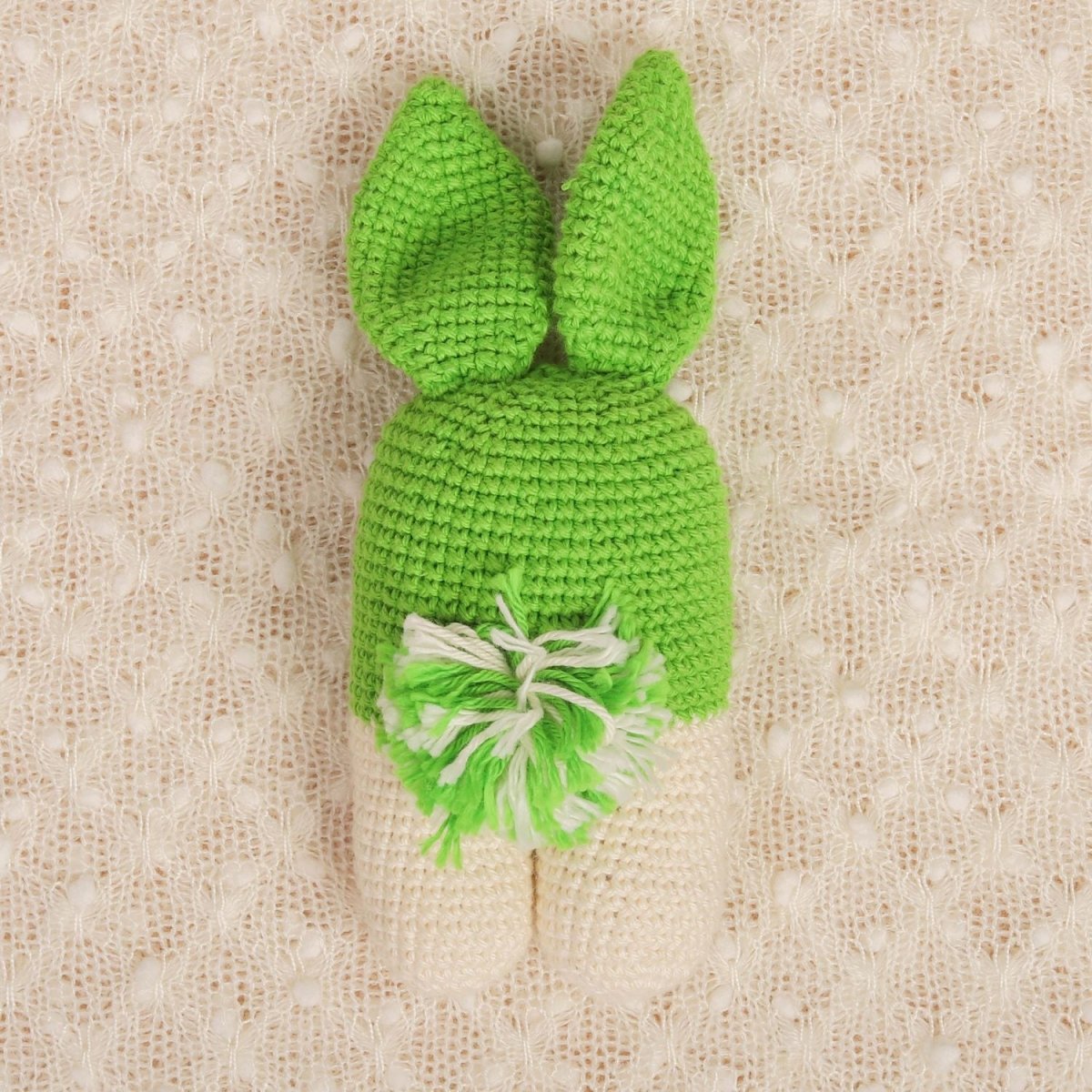 Lime Green Crochet Rattle – Bubblegum Baby Toy | Verified Sustainable by Brown Living™