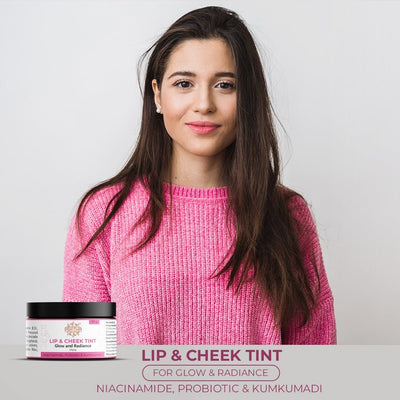 Lip & Cheek Tint | Glow & Radiance with Niacinamide & Probiotics (Pink) – Lip Balms on Brown Living™. SKU: pnhpl - liptint - 001. Img 2.