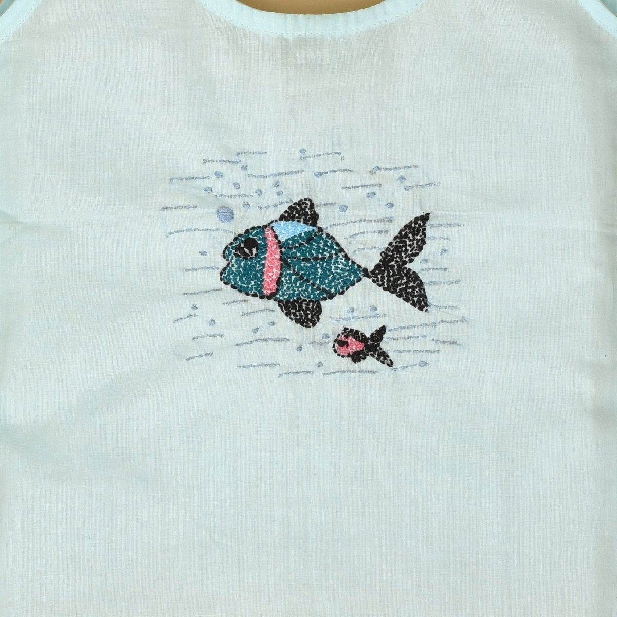 Little Explorers Trio - Cat, Fish & Ladybug Backopen Pure Cotton Baby Jabla Set – Kids Shirts by Stotra available on Brown Living™. Small . SKU: STRCOTMULTBOJAB05 - CFL - S. Img 22.