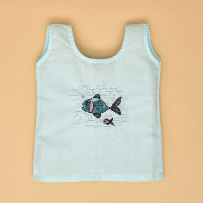 Little Explorers Trio - Cat, Fish & Ladybug Backopen Pure Cotton Baby Jabla Set – Kids Shirts by Stotra available on Brown Living™. Small . SKU: STRCOTMULTBOJAB05 - CFL - S. Img 26.