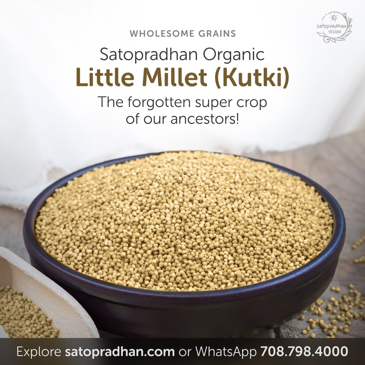 Little Millet 800g - Organic, Gluten - Free, Fasting Grain | Verified Sustainable by Brown Living™