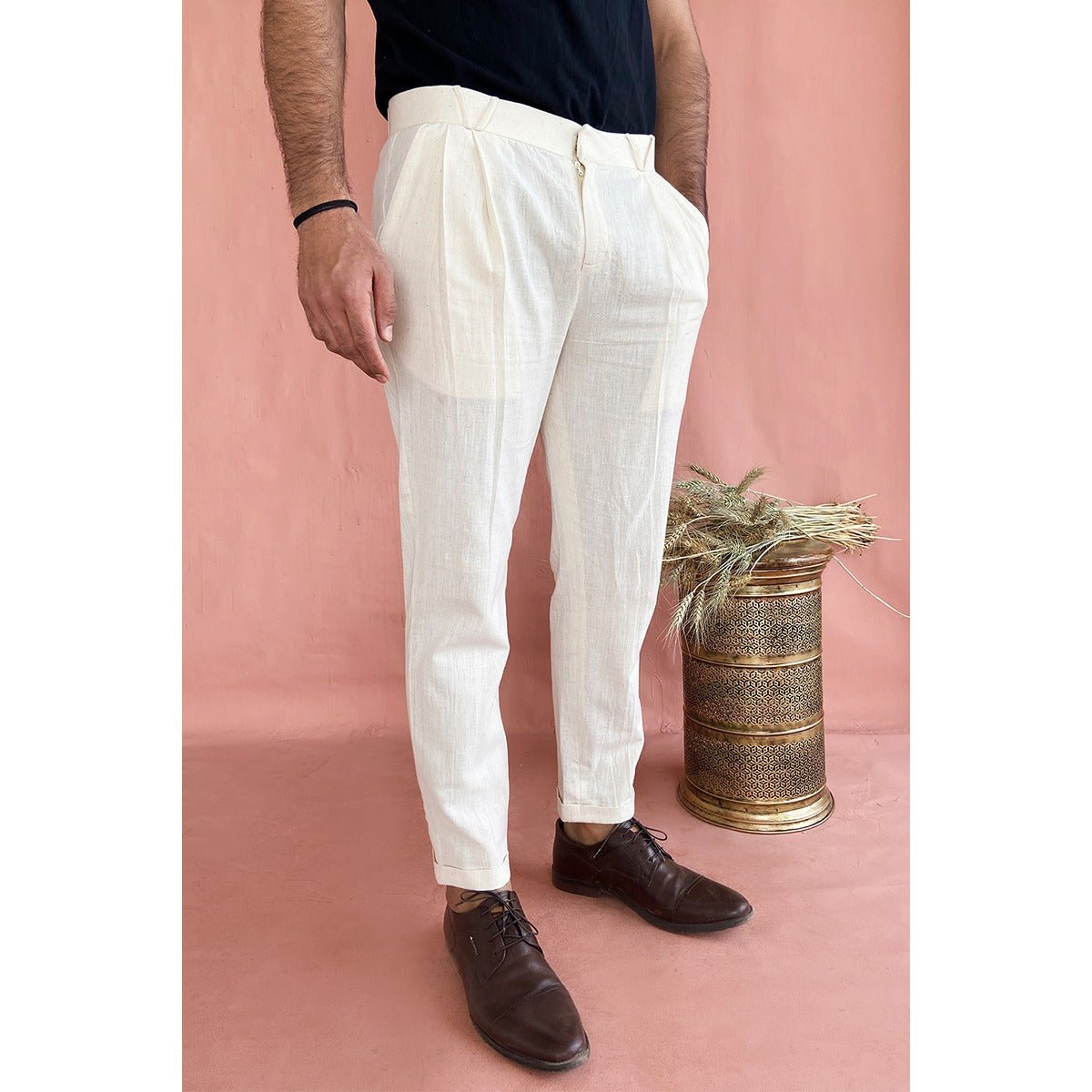 Livingstone Trousers - Pleated Front, Slim Fit | Verified Sustainable by Brown Living™