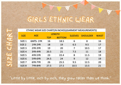 Lotus Bloom - Girls Ethnic wear – Kids Ethnic Sets on Brown Living™. SKU: MITHEW - 037(Y) - 1. Img 9.