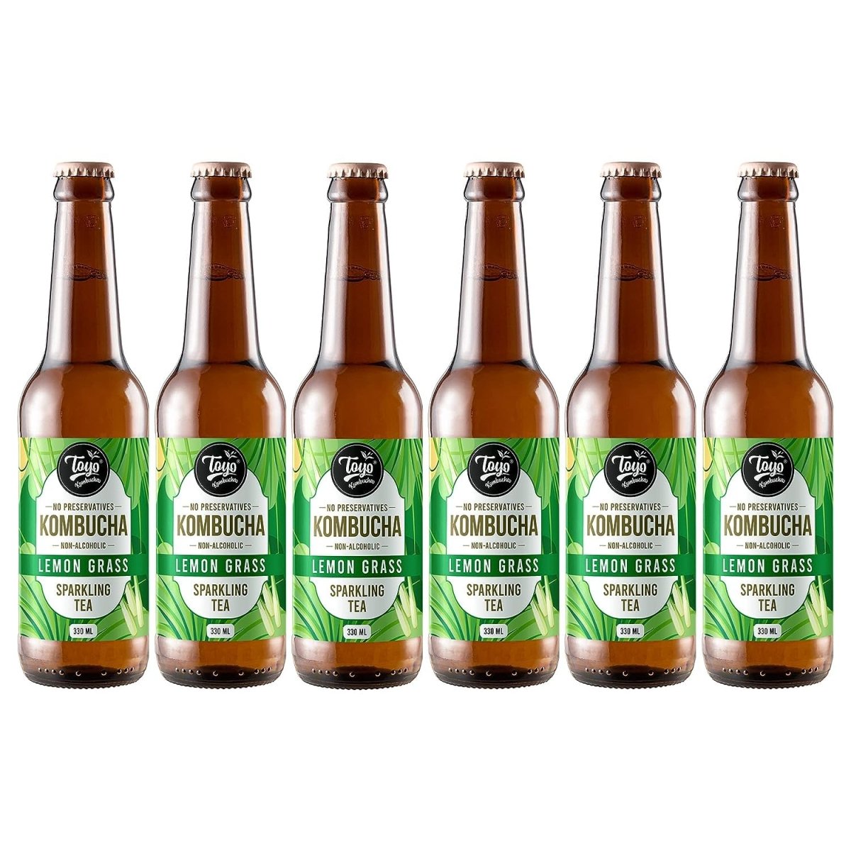 Low Sugar Lemongrass Kombucha - 330ml ( Pack of 6) | Verified Sustainable by Brown Living™