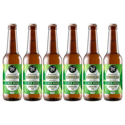 Low Sugar Lemongrass Kombucha - 330ml ( Pack of 6) | Verified Sustainable by Brown Living™