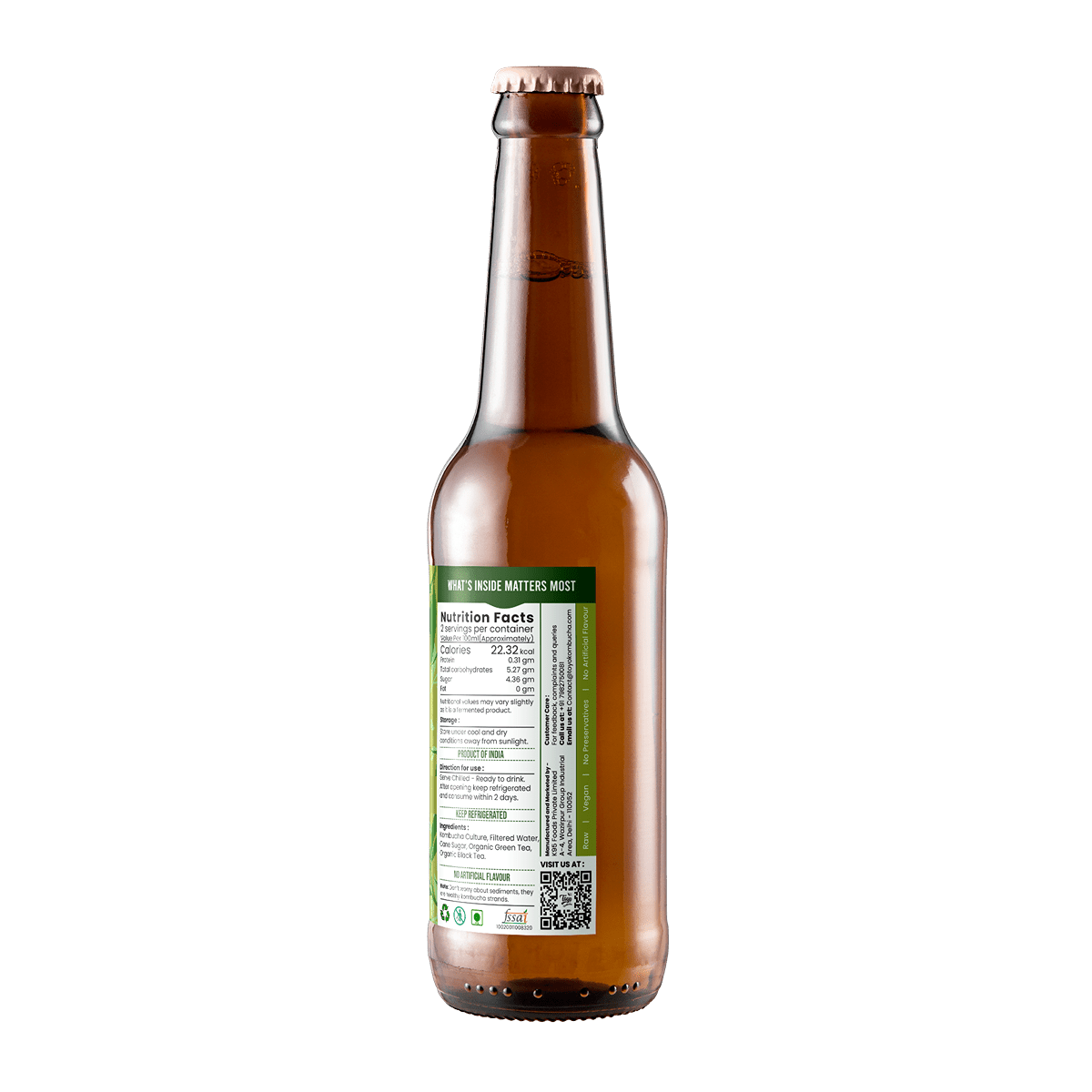 Low Sugar Original Kombucha - 330ml | Verified Sustainable by Brown Living™