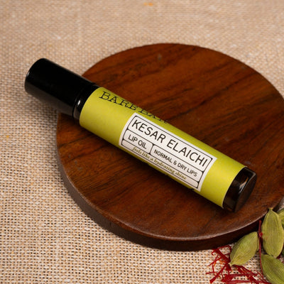 Luxurious Kesar Elaichi Lip Oil for Lip Brightening – Lip Balms on Brown Living™. SKU: 8904448002720. Img 2.