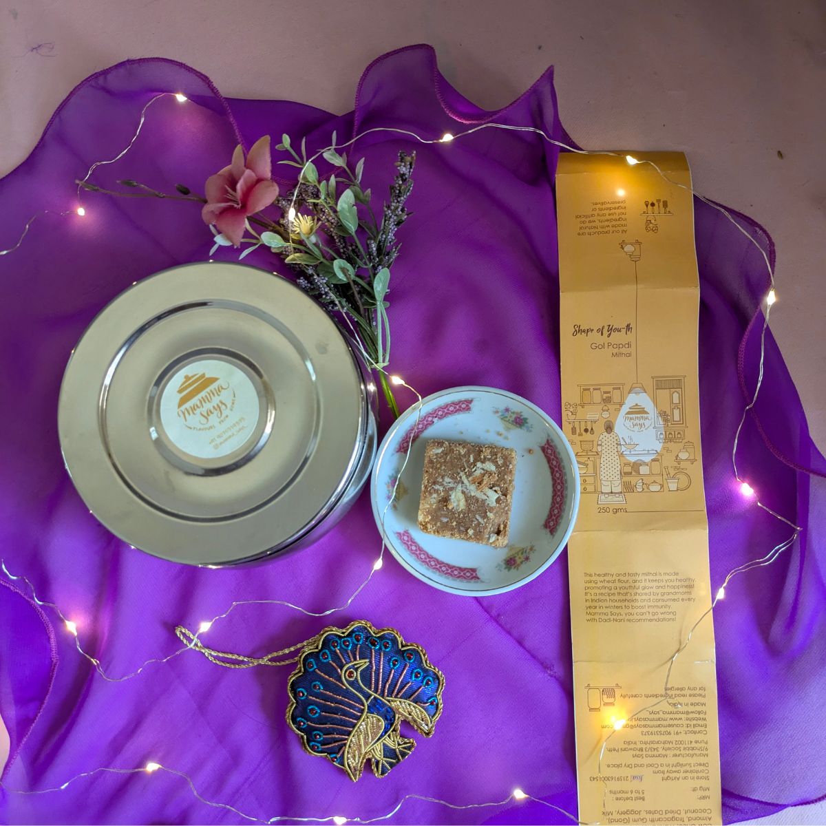 Luxury Mithai Gift Box – Pure Ghee Golpapdi in Steel Box | Verified Sustainable by Brown Living™