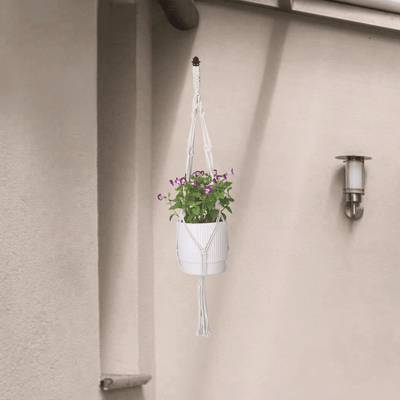 Macrame Cotton Plant Holder for Home & Garden Pack of 2 – Home Decor on Brown Living™. SKU: MA/ME/P2. Img 4.