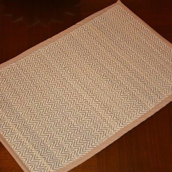 Madurkathi Chevron Placemats - Fawn (Set of 6) – Table Linens on Brown Living™. SKU: MKCMAT016A. Img 6.