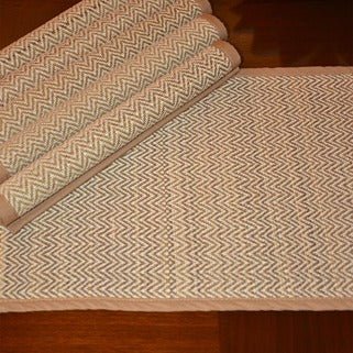 Madurkathi Chevron Placemats - Fawn (Set of 6) – Table Linens on Brown Living™. SKU: MKCMAT016A. Img 5.