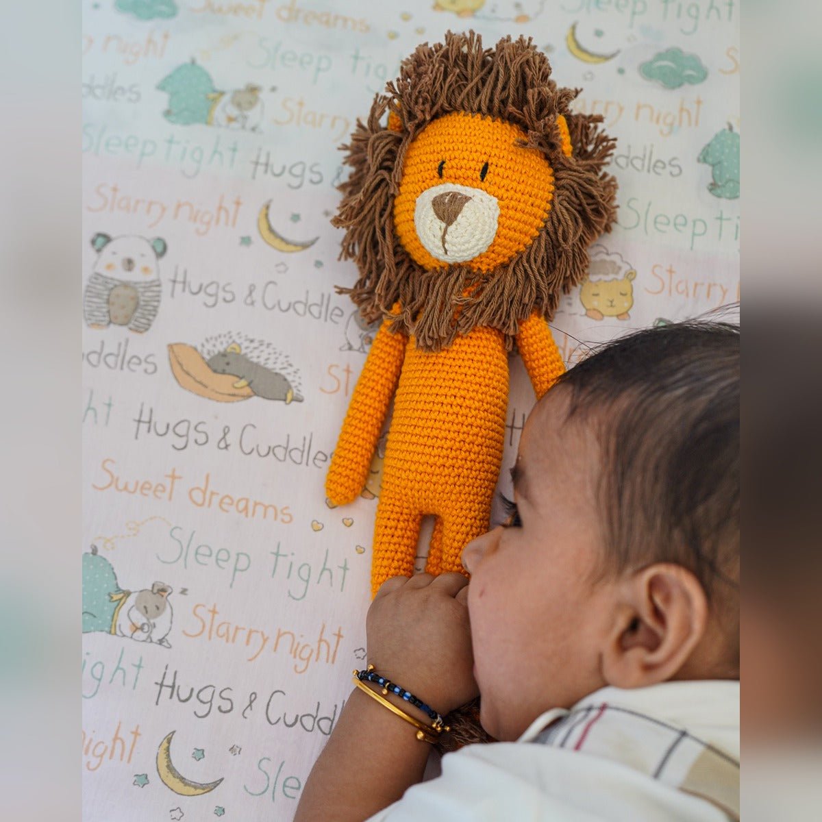 Mango Man Leo the Lion – Crochet Doll for Babies – Dolls & Dollhouses by Bombay Toy Company available on Brown Living™. . SKU: CLLO. Img 2.