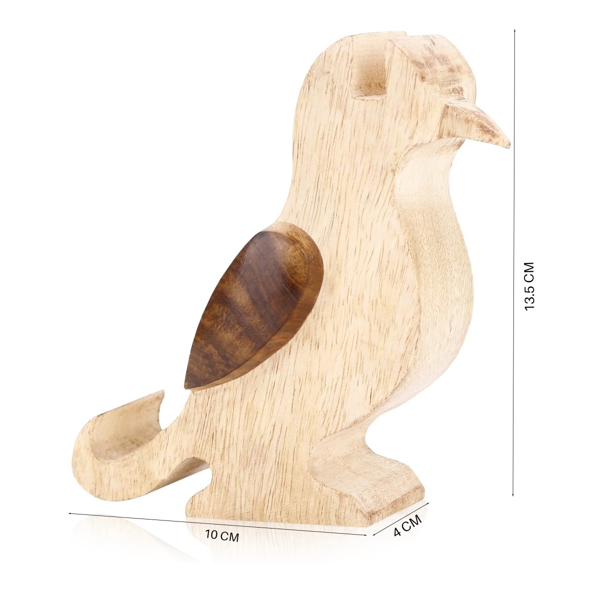 Mango Wood Bird Spectacle Brown Stand | Verified Sustainable by Brown Living™