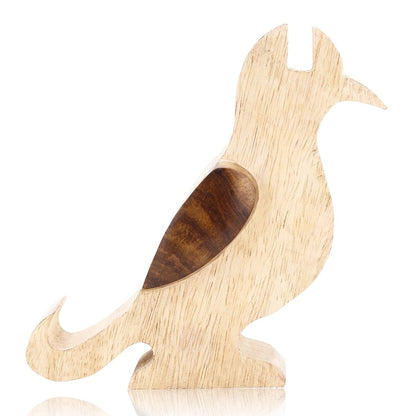 Mango Wood Bird Spectacle Brown Stand | Verified Sustainable by Brown Living™