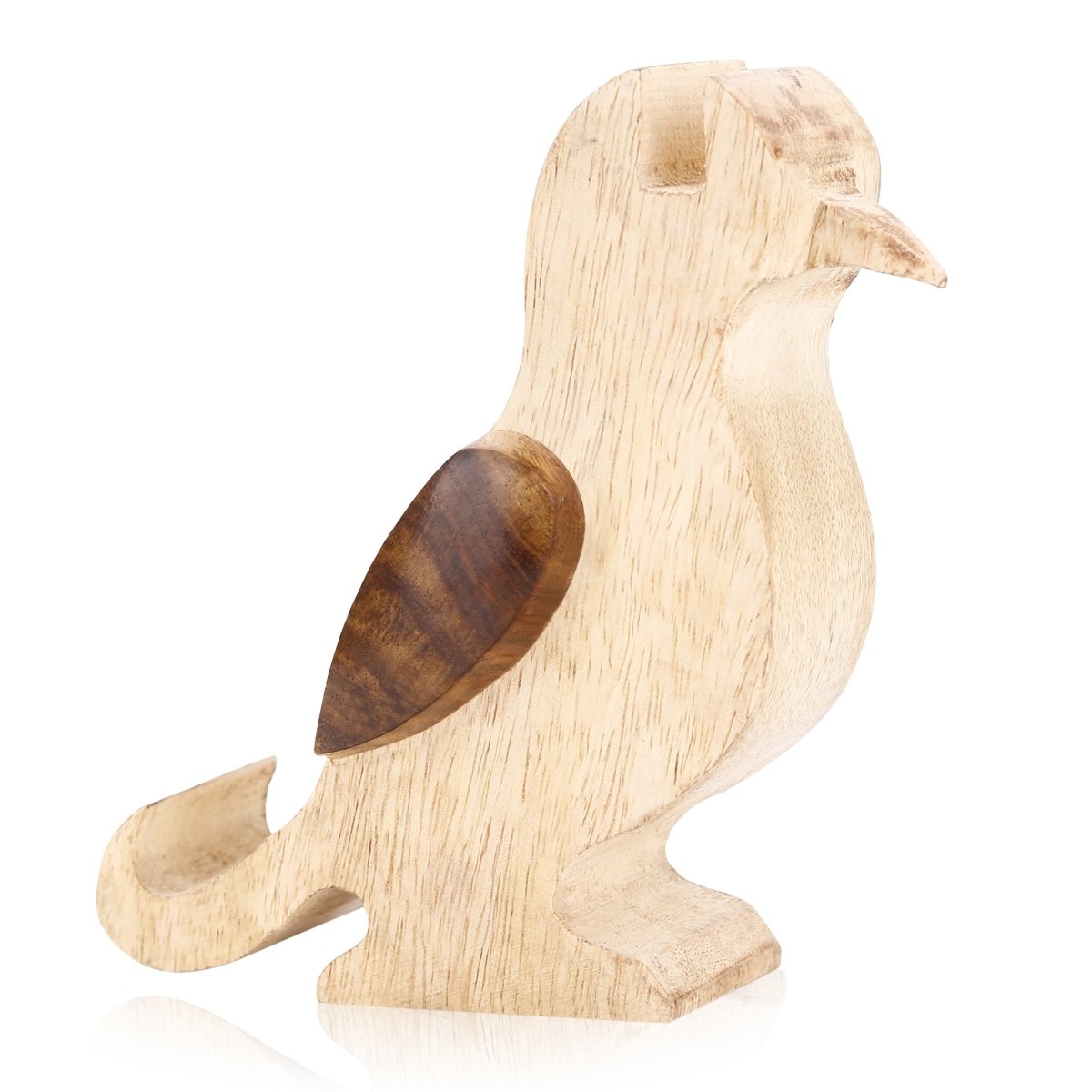 Mango Wood Bird Spectacle Brown Stand | Verified Sustainable by Brown Living™