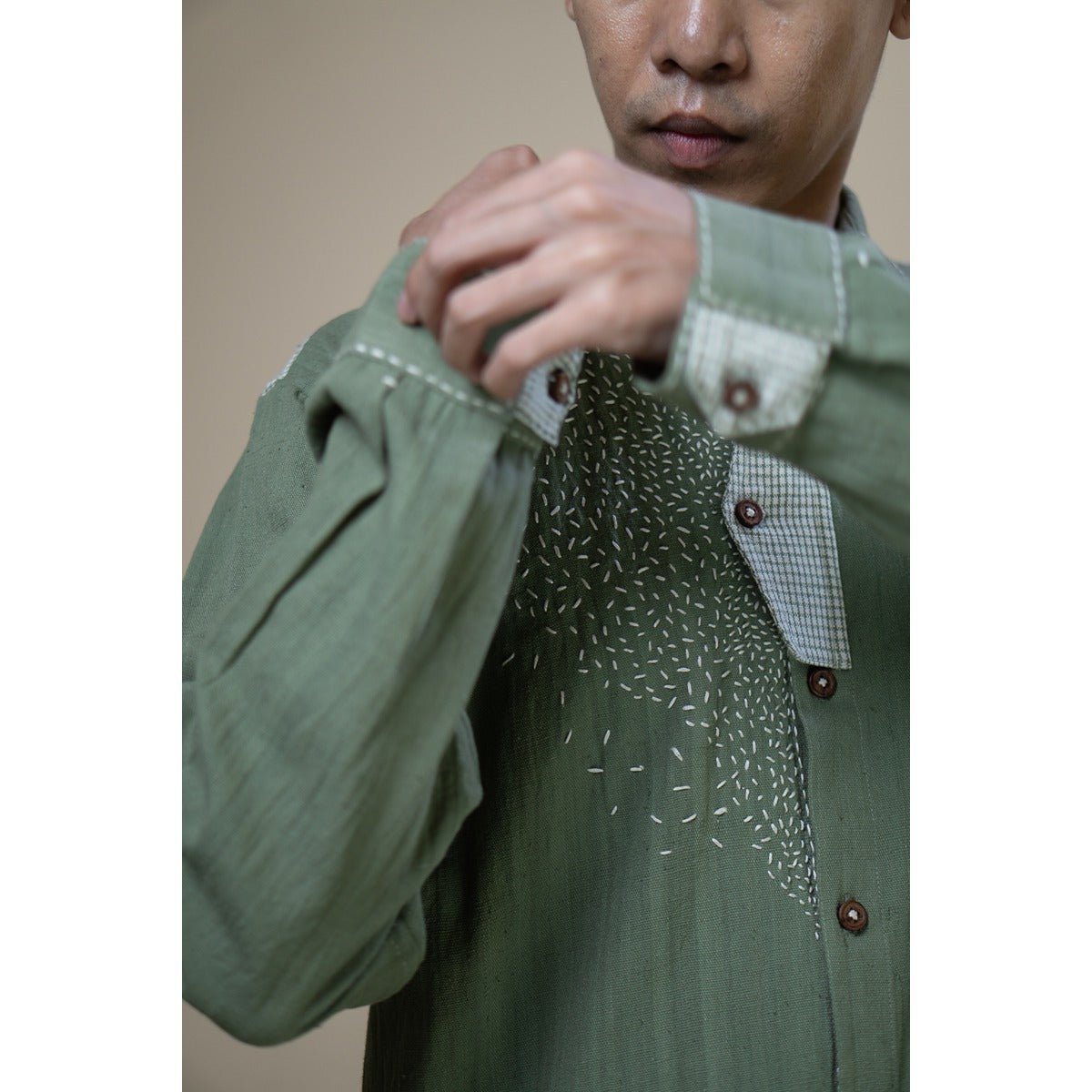 Meadows Embroidered Full Shirt | Verified Sustainable by Brown Living™