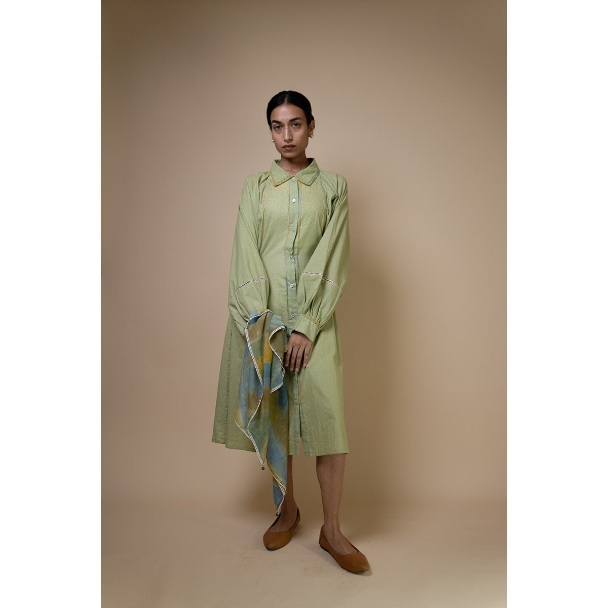 Meadows Embroidered Shirt Dress | Verified Sustainable by Brown Living™