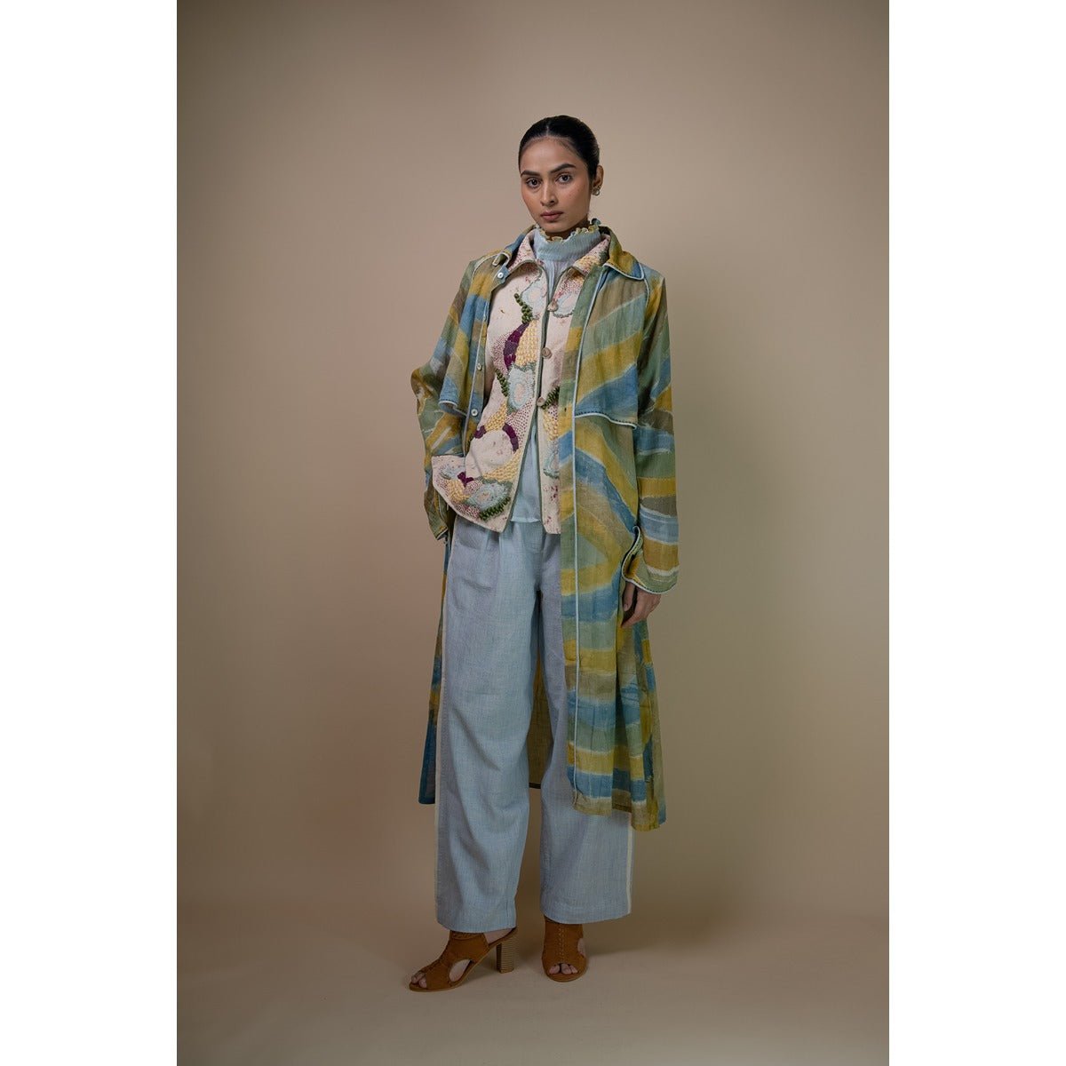 Meadows Unisex Hand Painted Trench | Verified Sustainable by Brown Living™