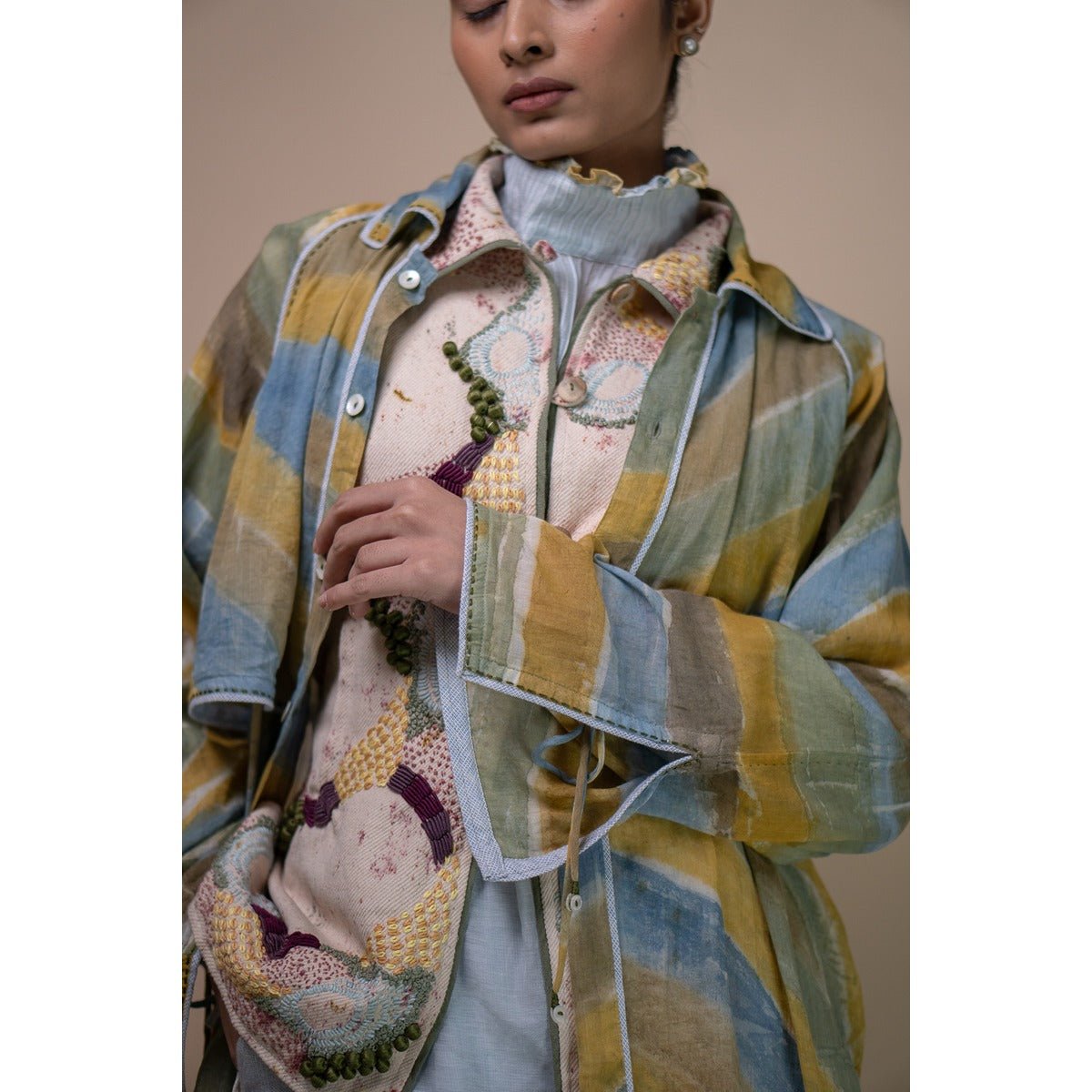 Meadows Unisex Hand Painted Trench | Verified Sustainable by Brown Living™