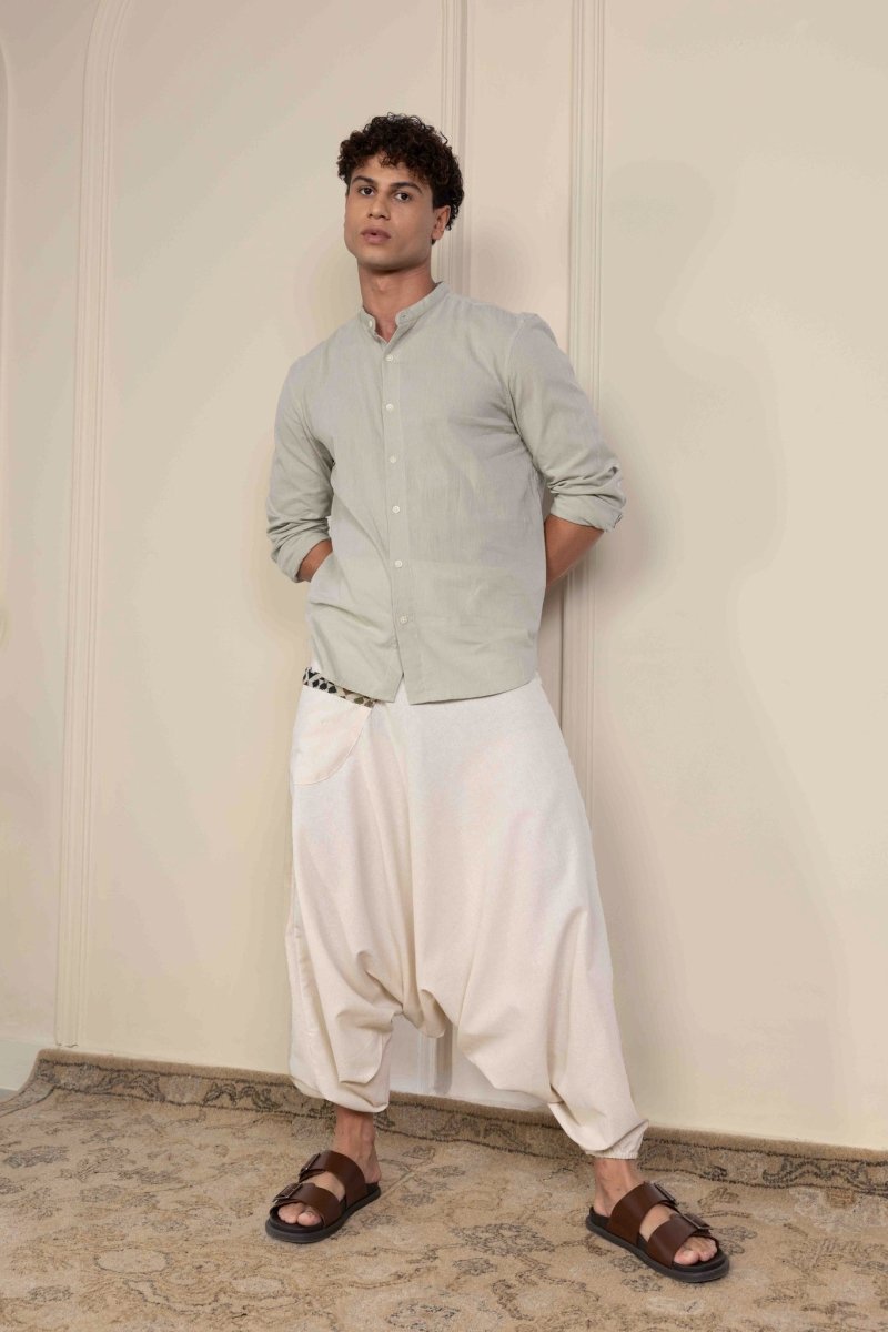 Men's Aladdin Harem Pants | Cream | Verified Sustainable by Brown Living™