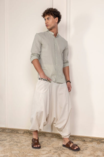 Men's Aladdin Harem Pants | Cream | Verified Sustainable by Brown Living™