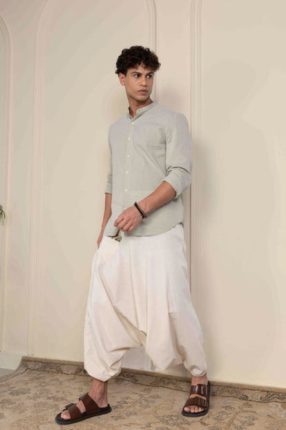 Men's Aladdin Harem Pants | Cream | Verified Sustainable by Brown Living™