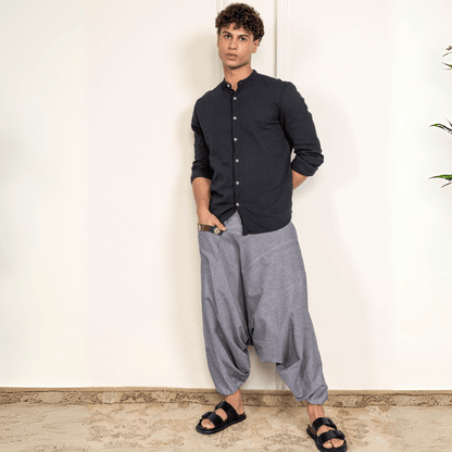 Men's Aladdin Harem Pants | Grey | Verified Sustainable by Brown Living™