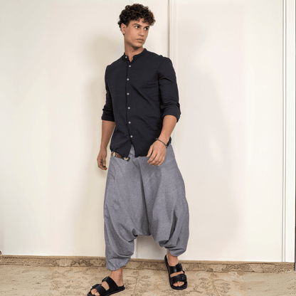 Men's Aladdin Harem Pants | Grey | Verified Sustainable by Brown Living™