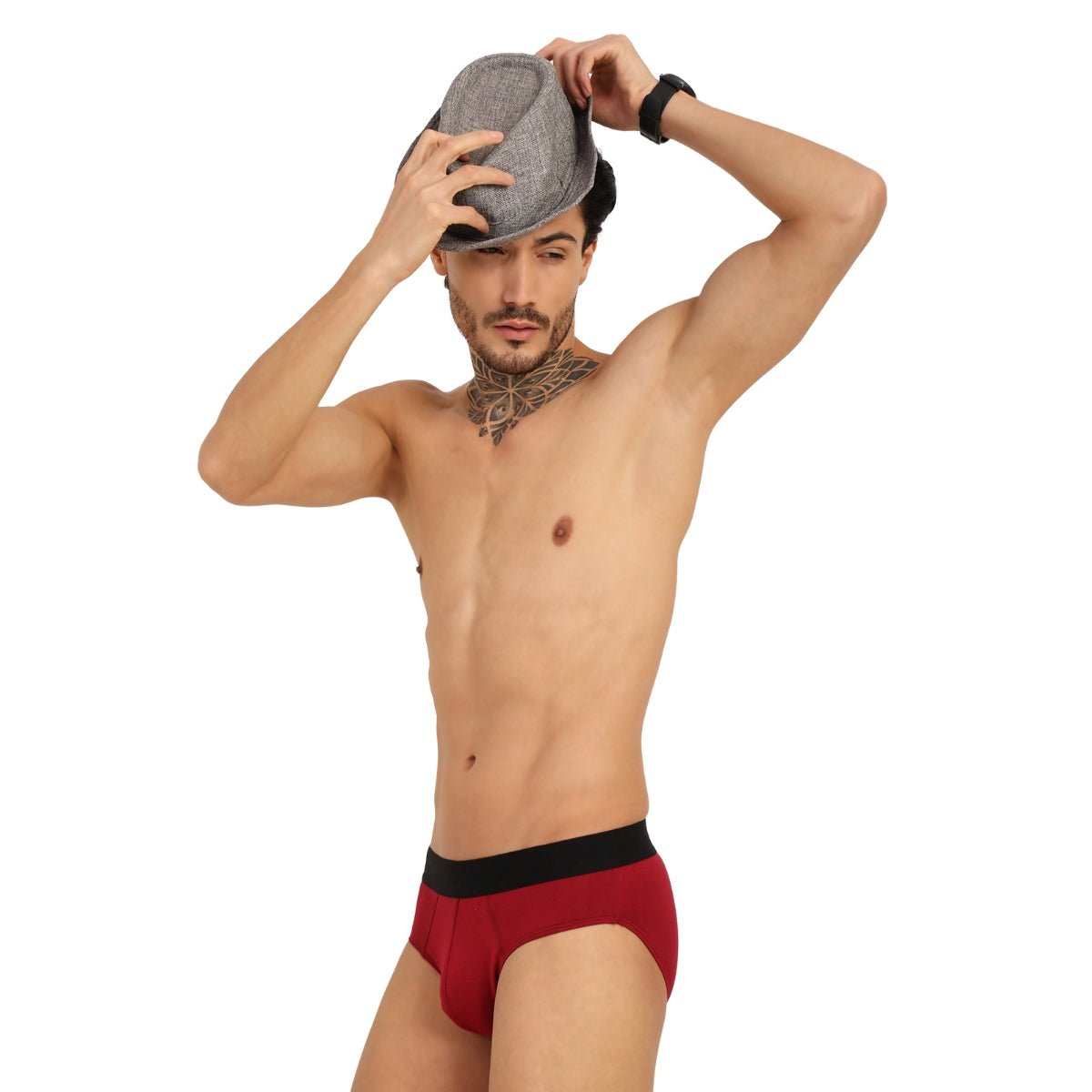 Men’s Bamboo Frenchie Fit Underwear (Pack of 2) - Navy Maroon | Verified Sustainable by Brown Living™